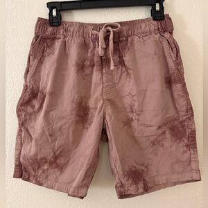 KATIN Men’s Purple Tie Dye Patio Shorts Drawstring Surf Beach Casual | Small